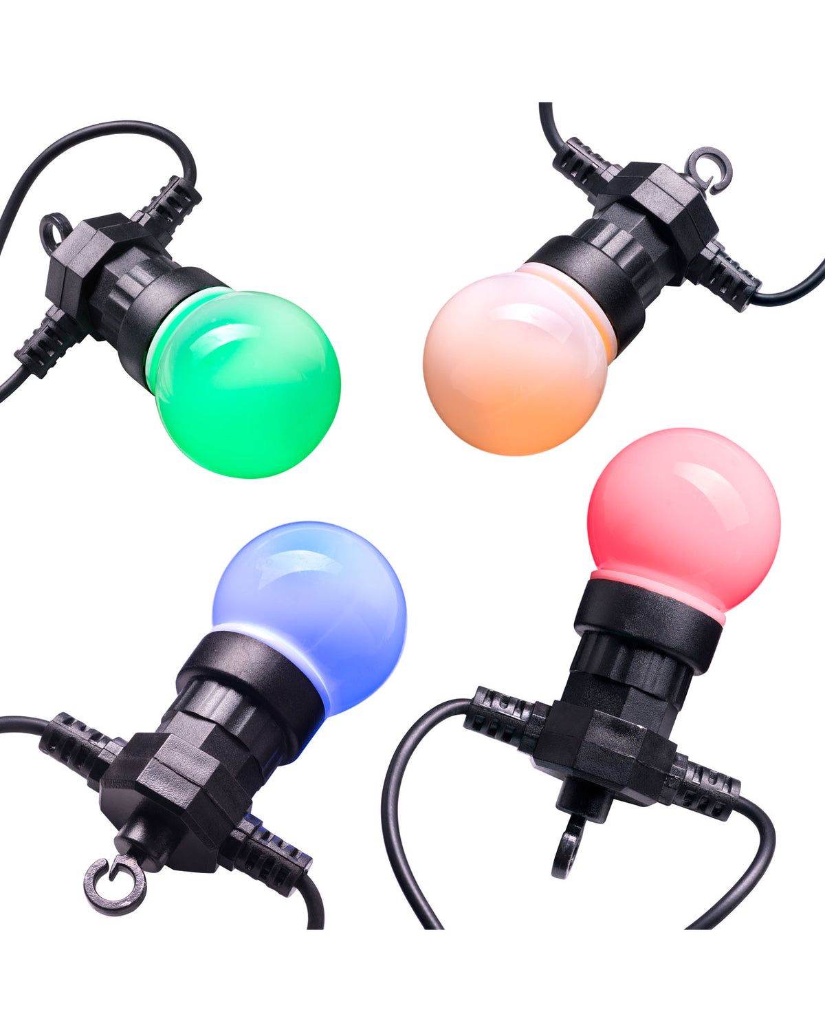 20 LED Connectable Matt Festoon Light String, Multi-Colour, 7.7 m