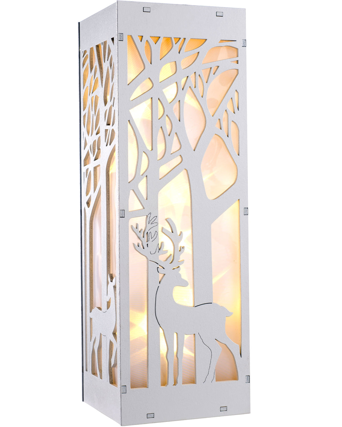 Pre-Lit Reindeer Scene Lantern, 30 cm