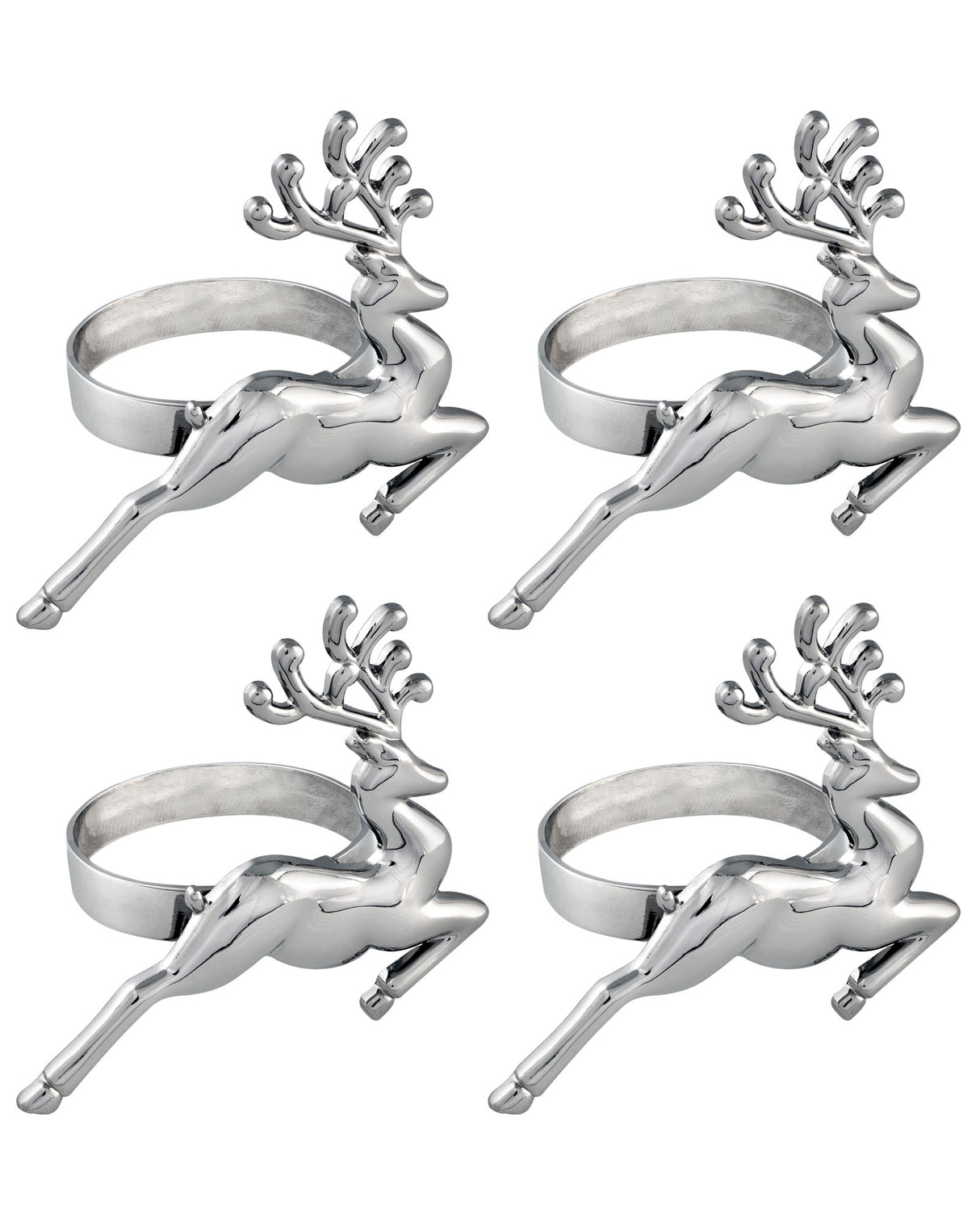 Set of 4 Reindeer Napkin Holders, 7 cm