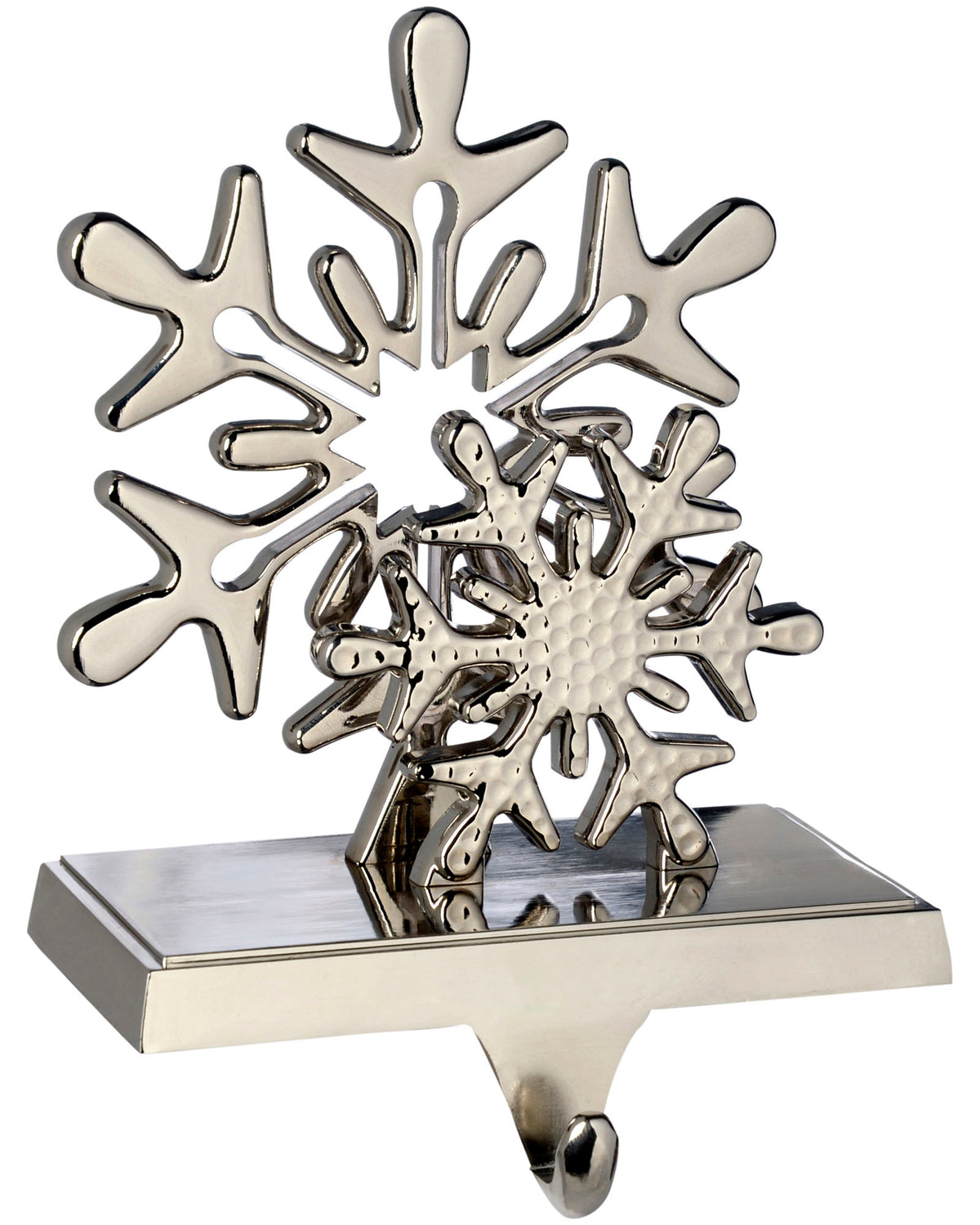 Snowflake Stocking Holder, Silver, 17 cm