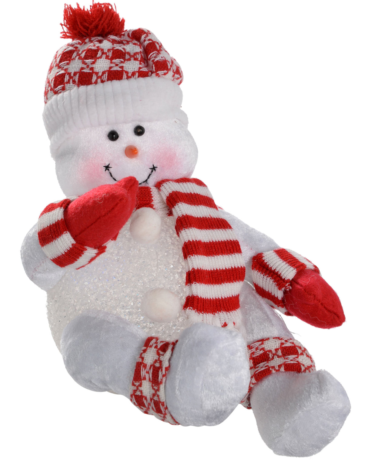 Pre-Lit Novelty Sitting Snowman, 19 cm