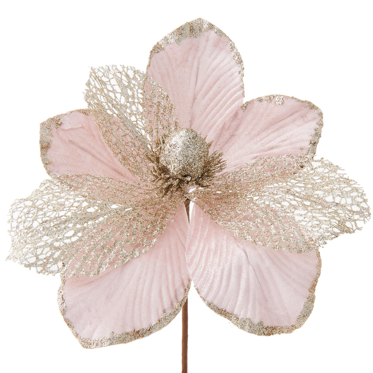 Artificial Magnolia Flower, Pink, 24 cm