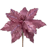 Artificial Poinsettia Flower, Pink, 28 cm