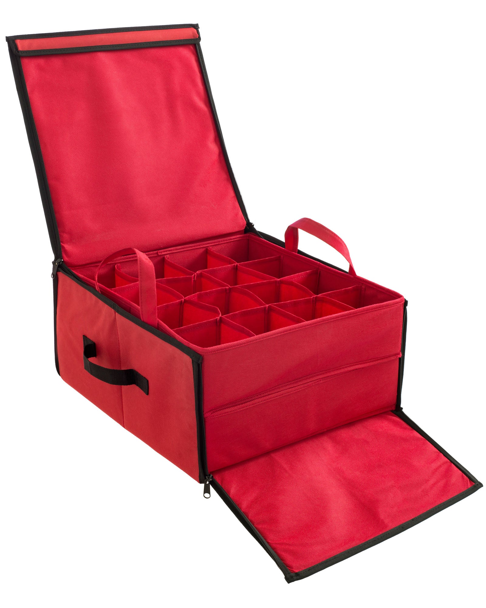 32 Piece Decoration and Ornament Storage Box, Red, 40 cm