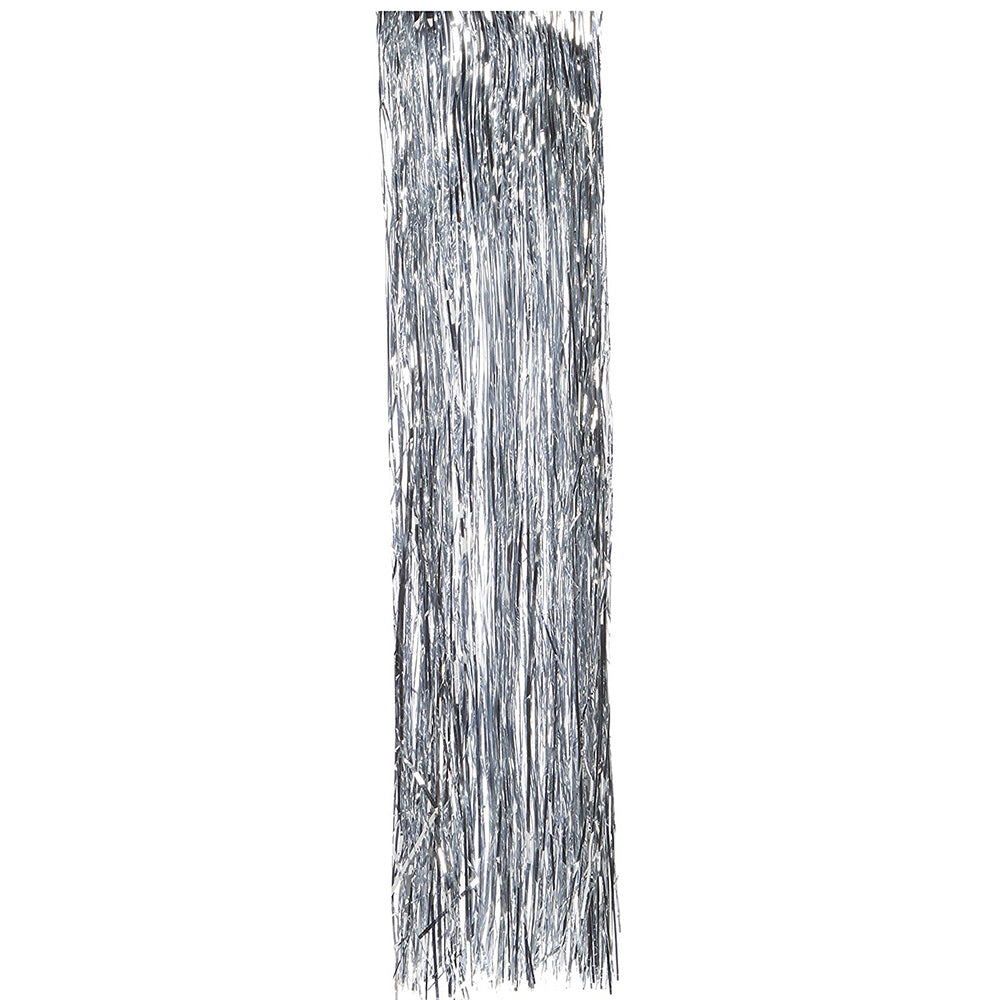 Fine Christmas Tree Decoration Lametta and Tinsel Shreds, 45 cm - Silver