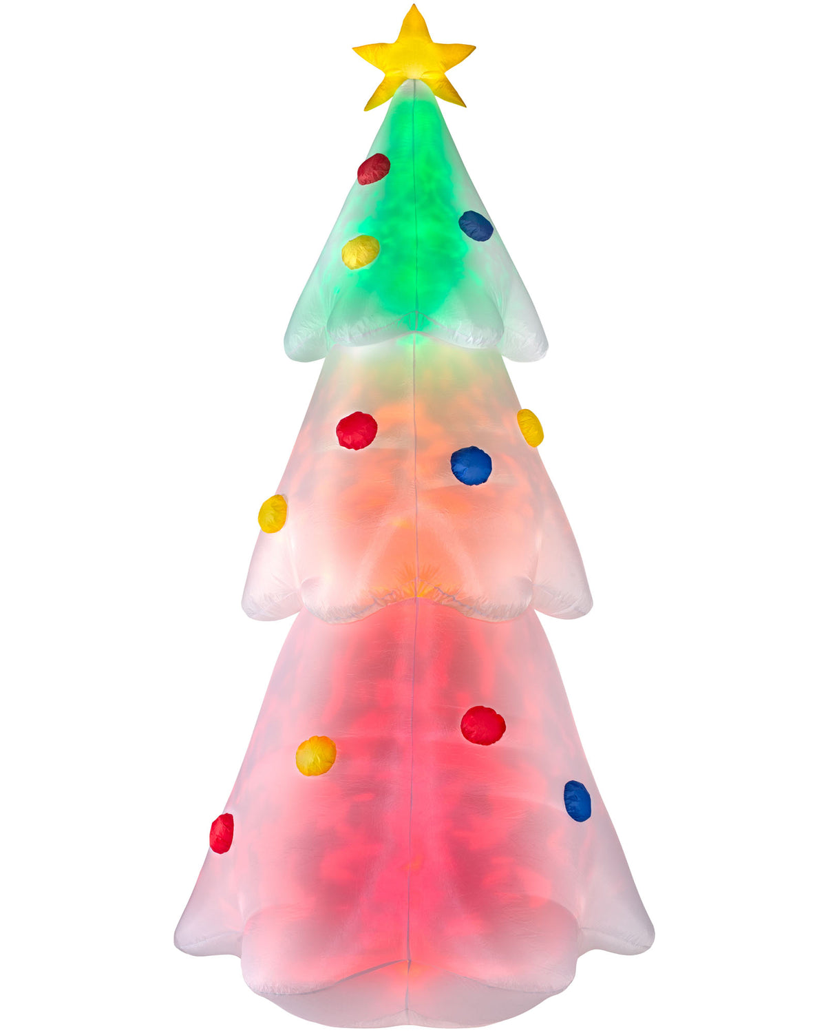 Pre-Lit Inflatable Animated Christmas Tree, 12 ft