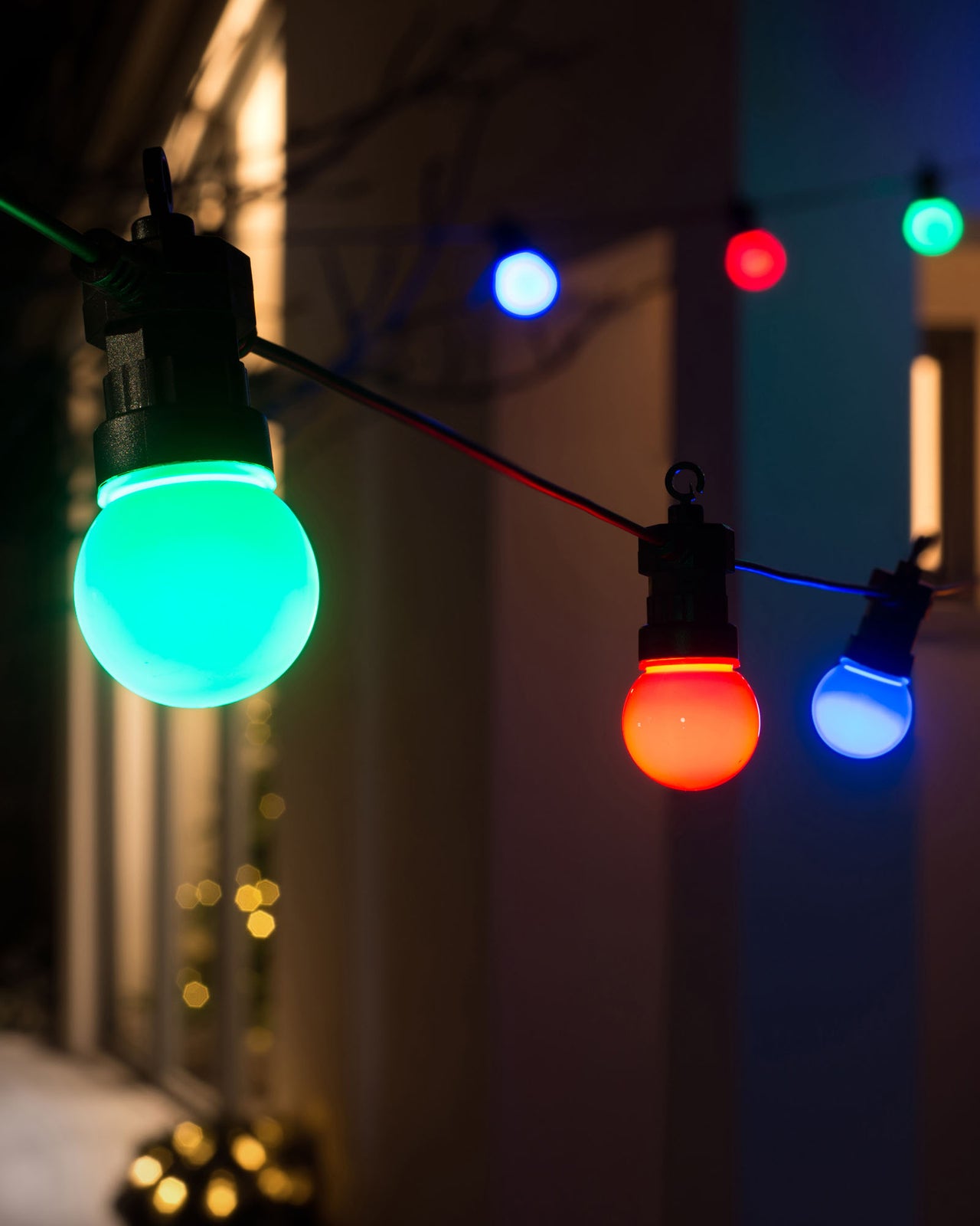 20 LED Connectable Matt Festoon Light String, Multi-Colour, 7.7 m