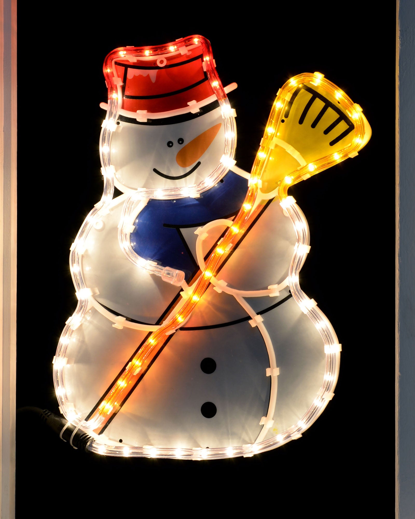 Snowman Rope Light Silhouette, 42 cm