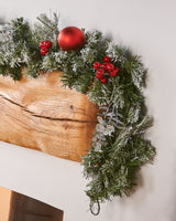 Pre-Decorated Frosted Garland, 6 ft