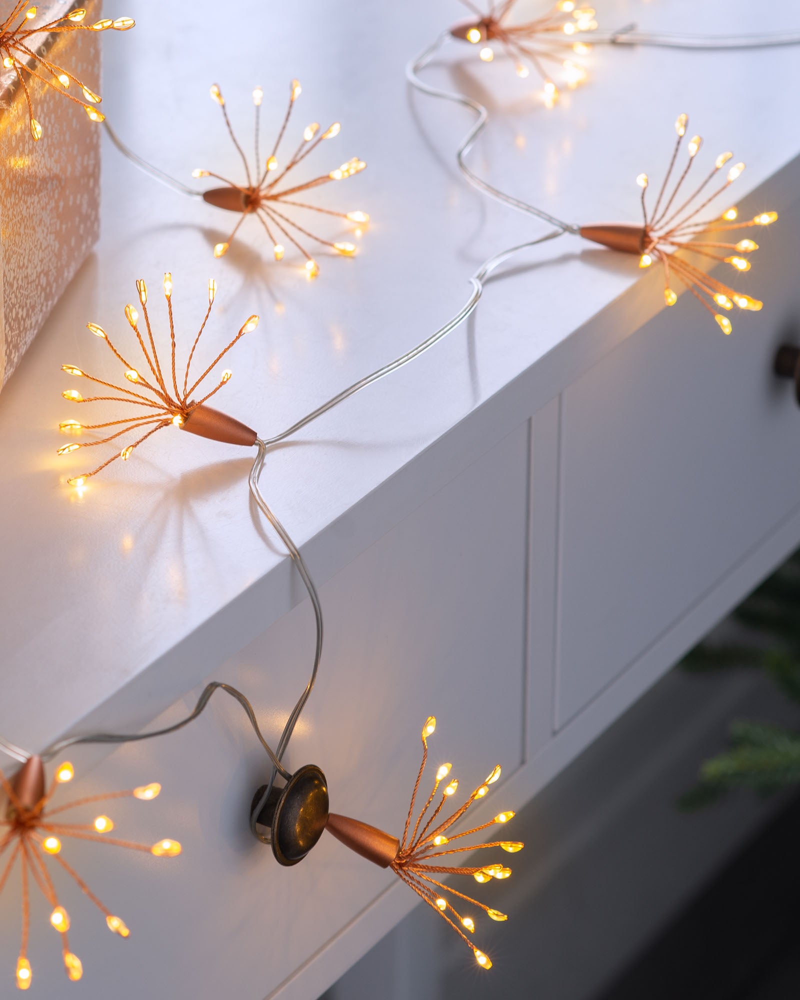 10 Copper Wire Fireworks String Lights, 2 m