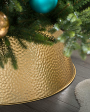 Metal Tin Tree Collar, Gold, 55 cm