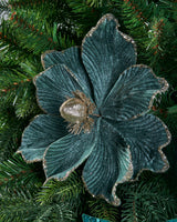 Artificial Magnolia Flower, Emerald, 23 cm