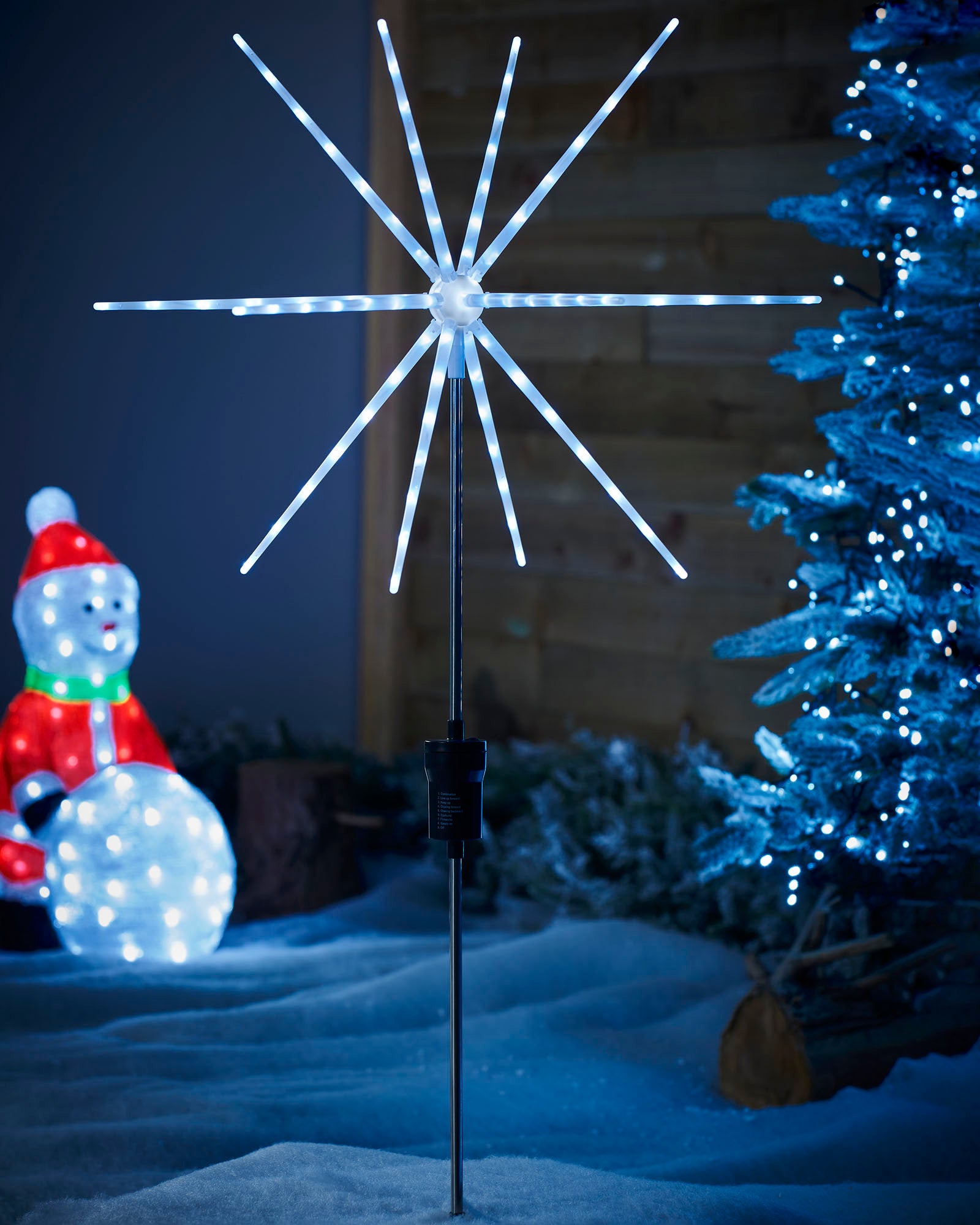 Starburst Pathway Stake Light, Ice White, 98 cm