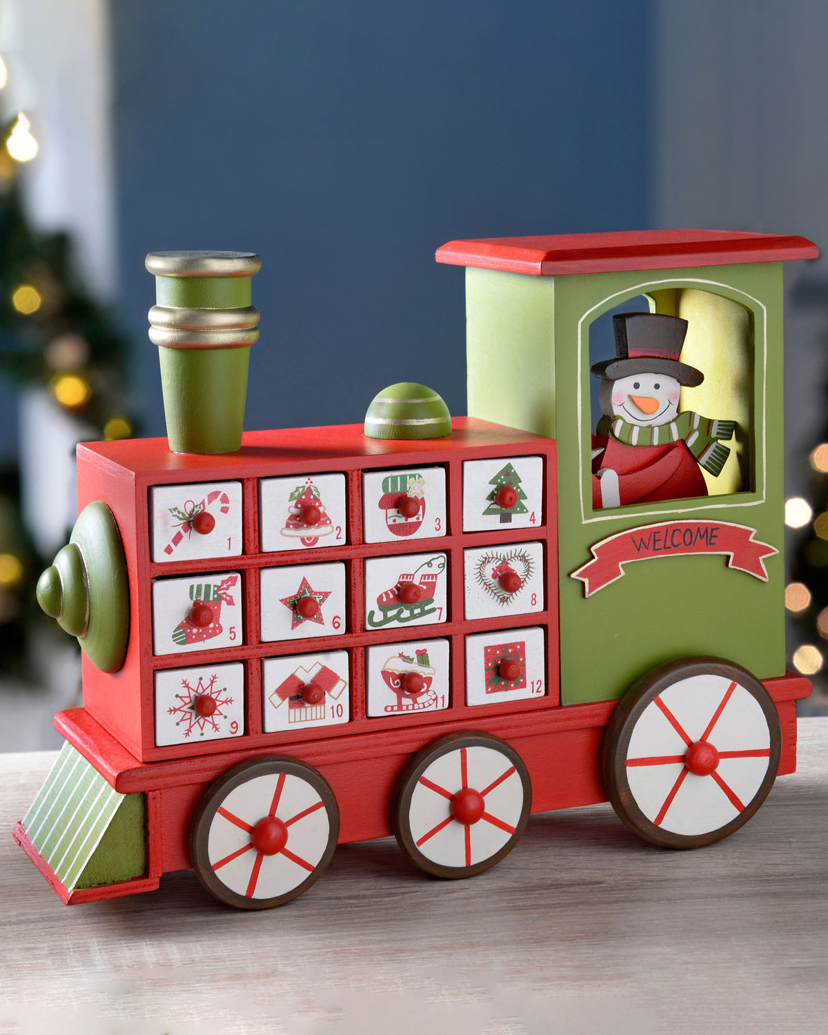Wooden Train Advent Calendar, 30 cm — We R Christmas