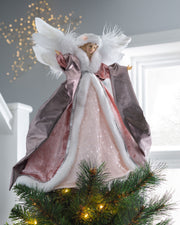 Angel Christmas Tree Topper, Pink, 43 cm