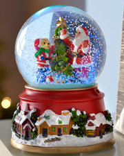 Colour Changing Santa Snowglobe, 10 cm