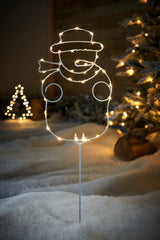 Pre-Lit Snowman Pathway Stake Light, 60 cm