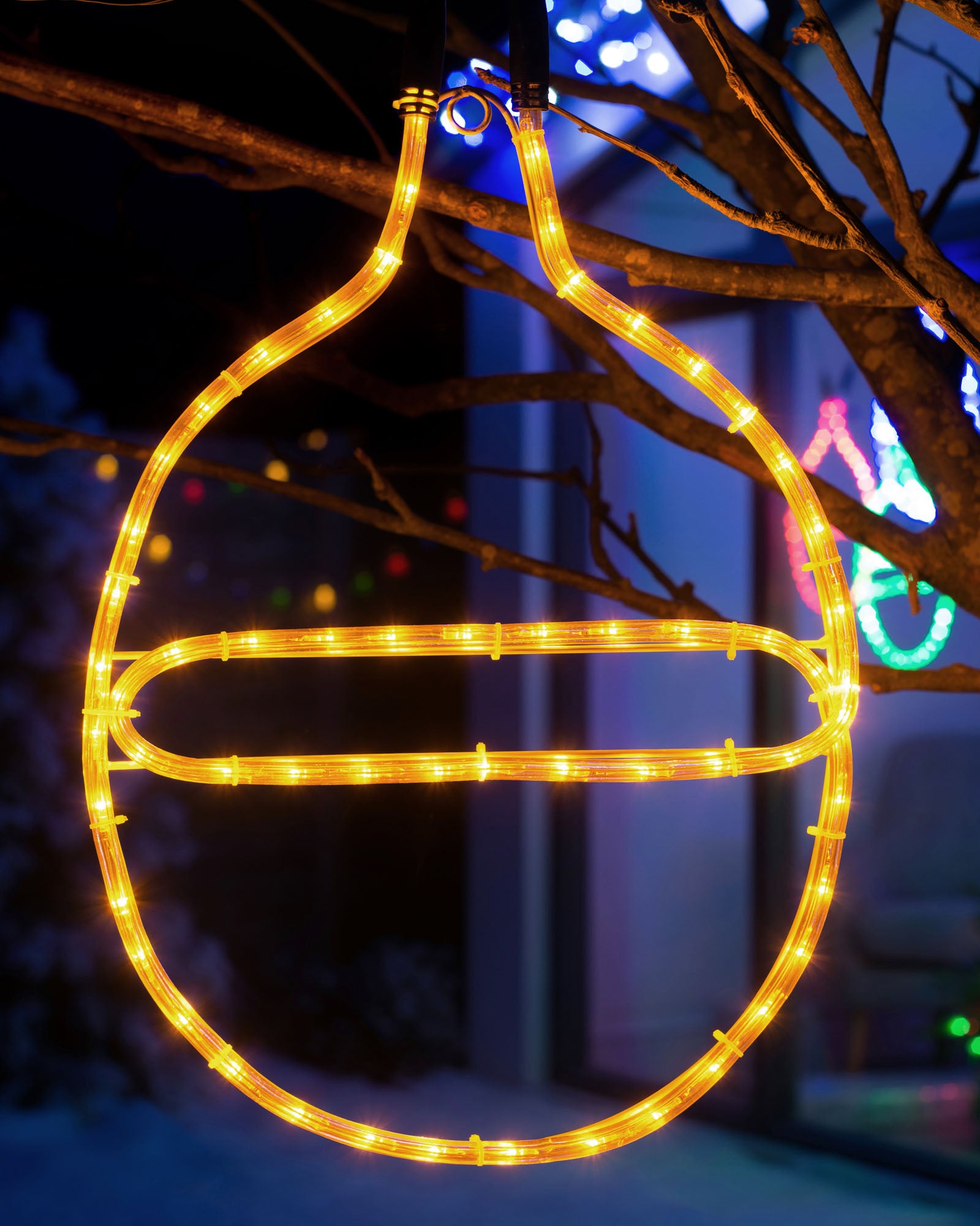 Connectable Bauble Rope Light Silhouette