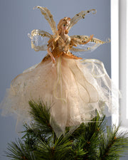 Fairy Christmas Tree Topper, Gold, 28 cm