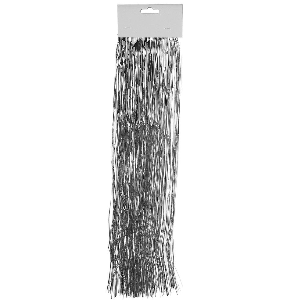 Fine Christmas Tree Decoration Lametta and Tinsel Shreds, 45 cm - Silver