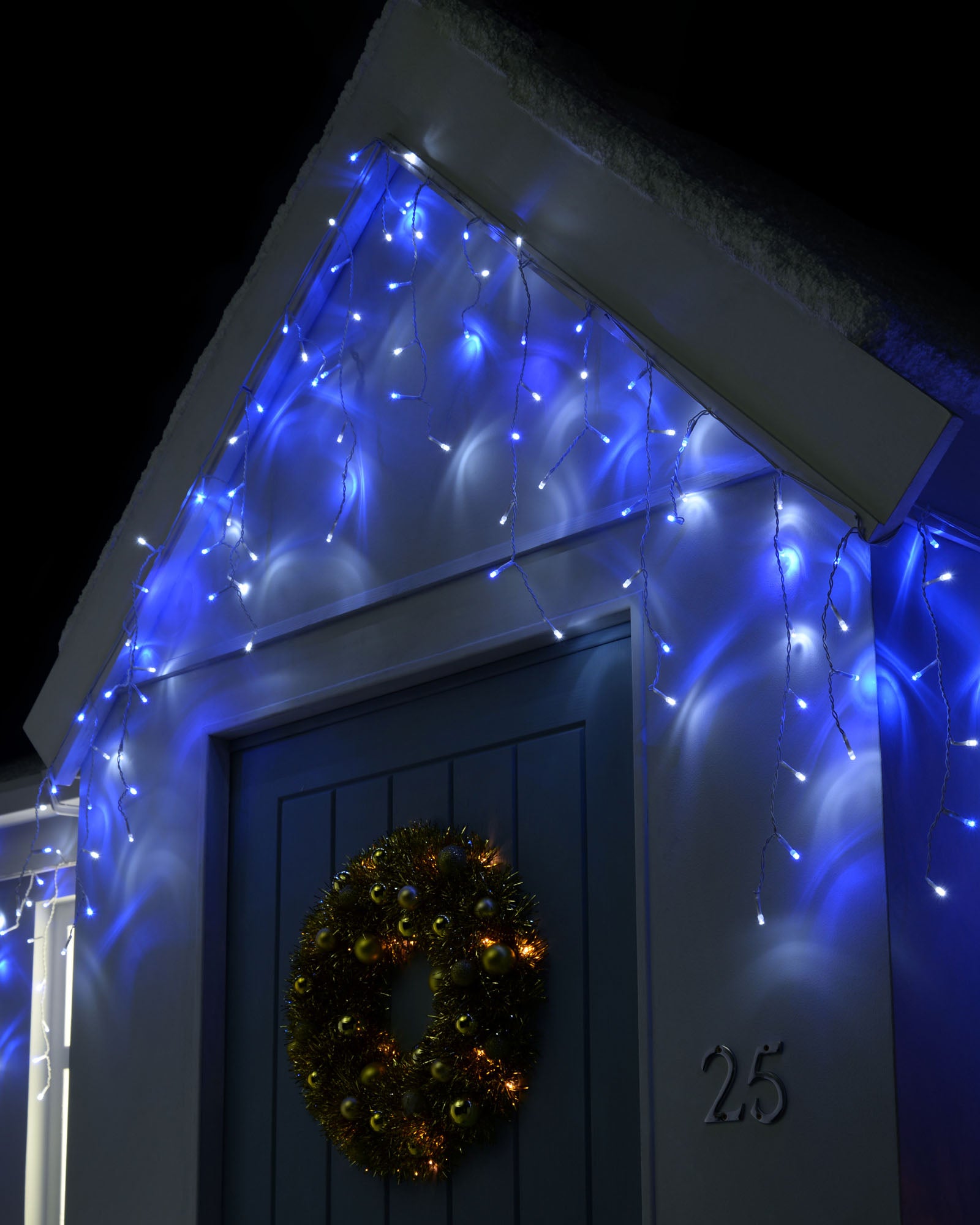 360 LED Icicle Lights, Blue/White, 8.8 m