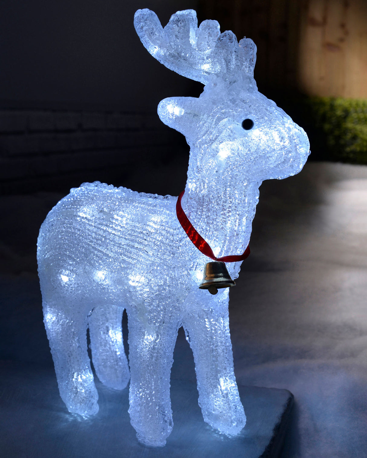Pre-Lit Acrylic Reindeer Silhouette, 38 cm