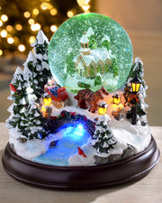 Animated Musical Village Scene Snow Globe, 23 cm
