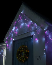360 LED Icicle Lights, Pink/White, 8.8 m