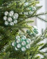 Mint Green Glass Berry Cluster Baubles, 5 pack
