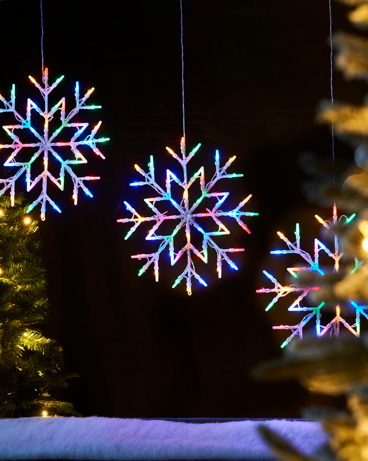 Snowflake Silhouette, Multi-Coloured, 36 cm