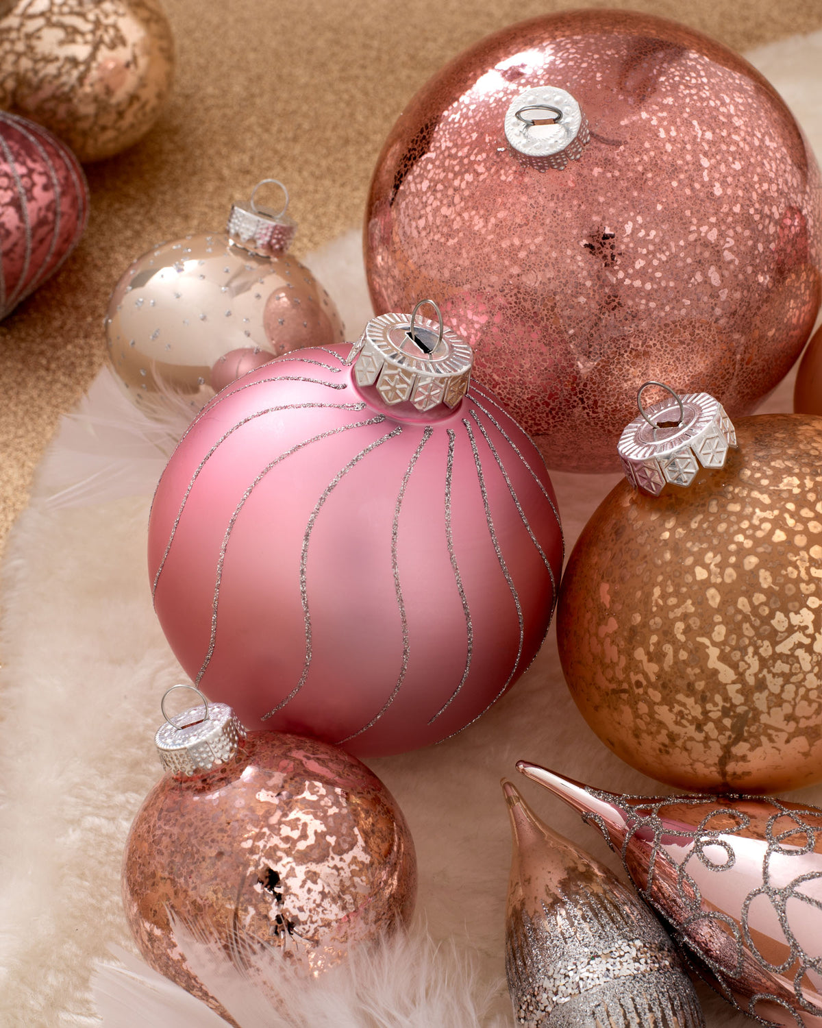 3 Sweet Harmony Glass Baubles, 13 cm