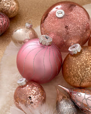 3 Sweet Harmony Glass Baubles, 13 cm