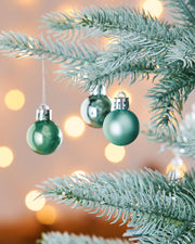 36 Mint Green Shatterproof Baubles, 3 cm