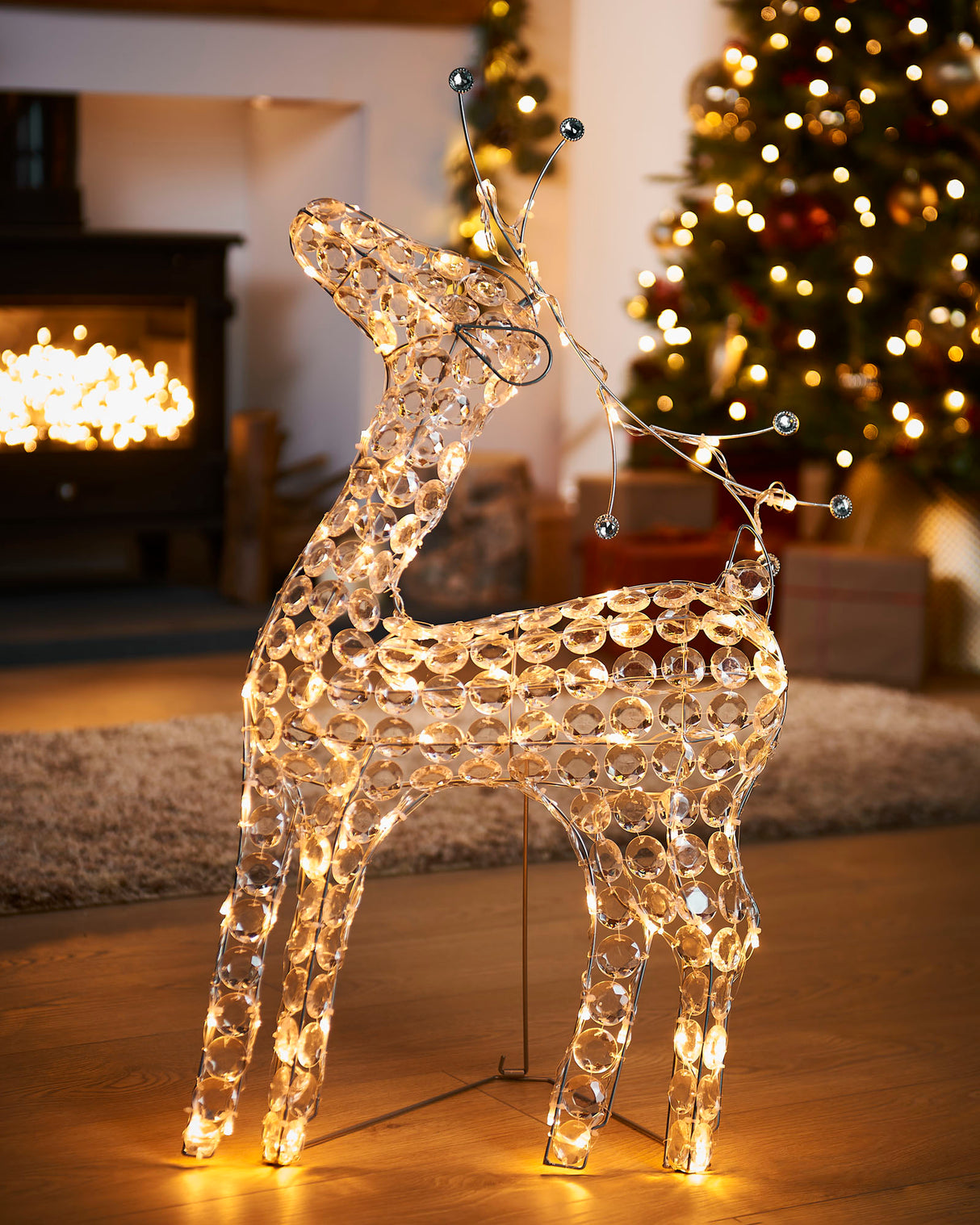 2D Crystal Reindeer, 80 cm