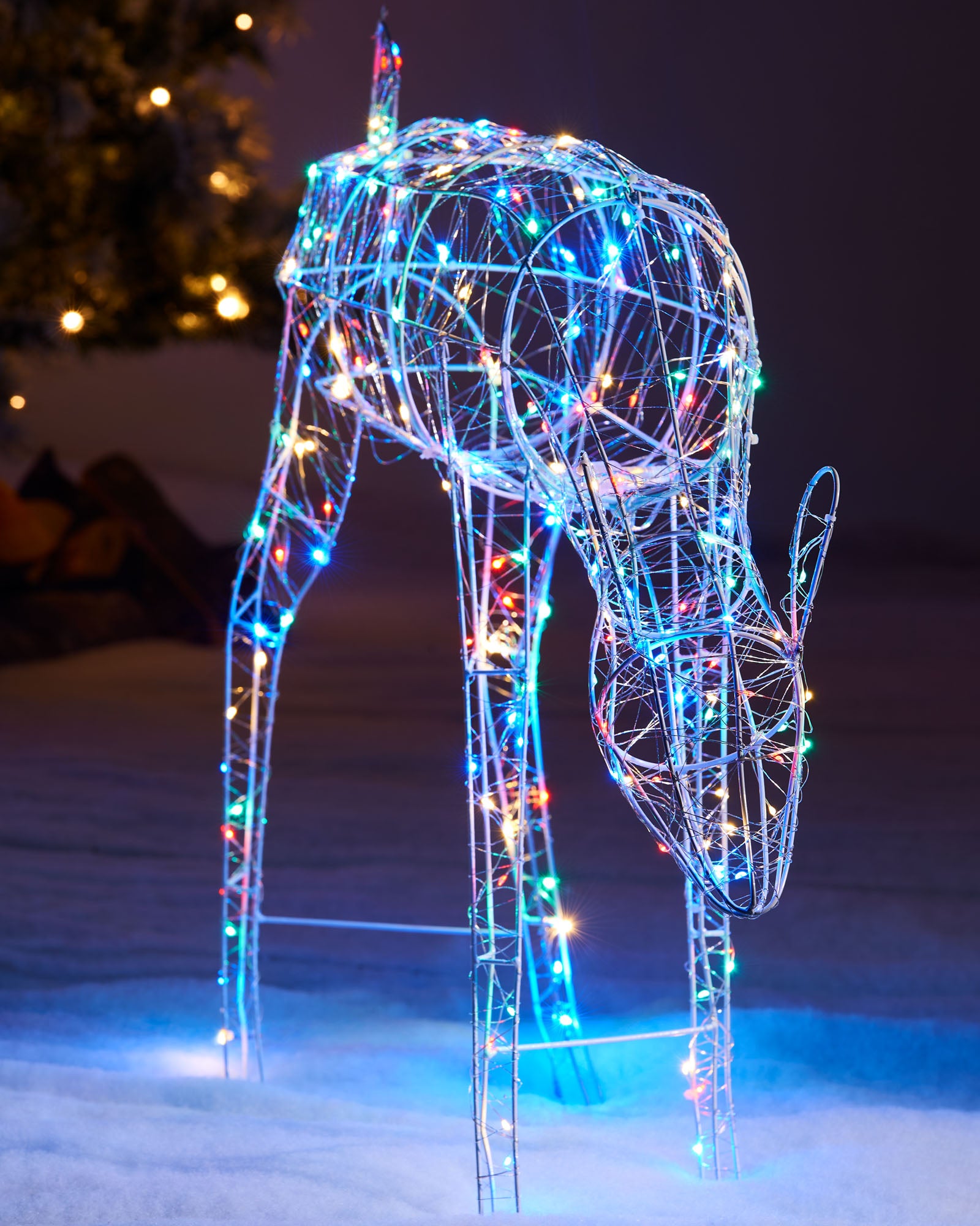 3D Grazing Reindeer Silhouette, 81 cm