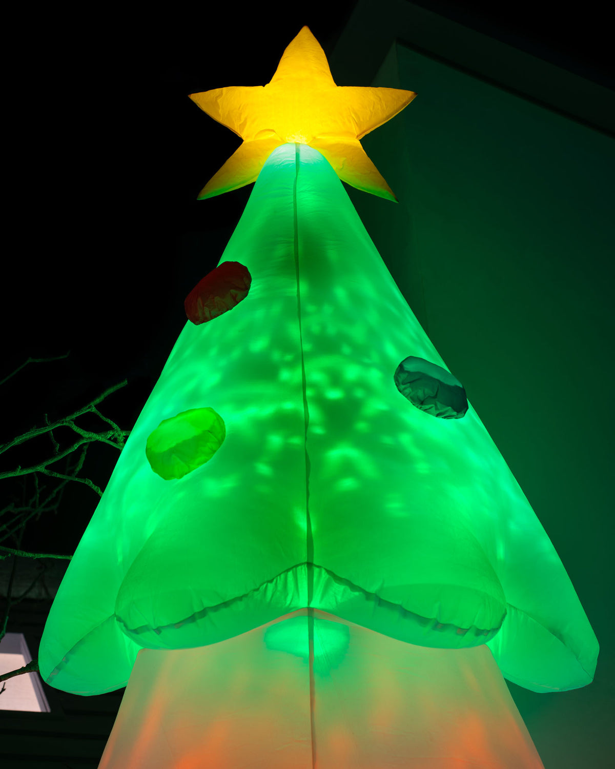 Pre-Lit Inflatable Animated Christmas Tree, 12 ft