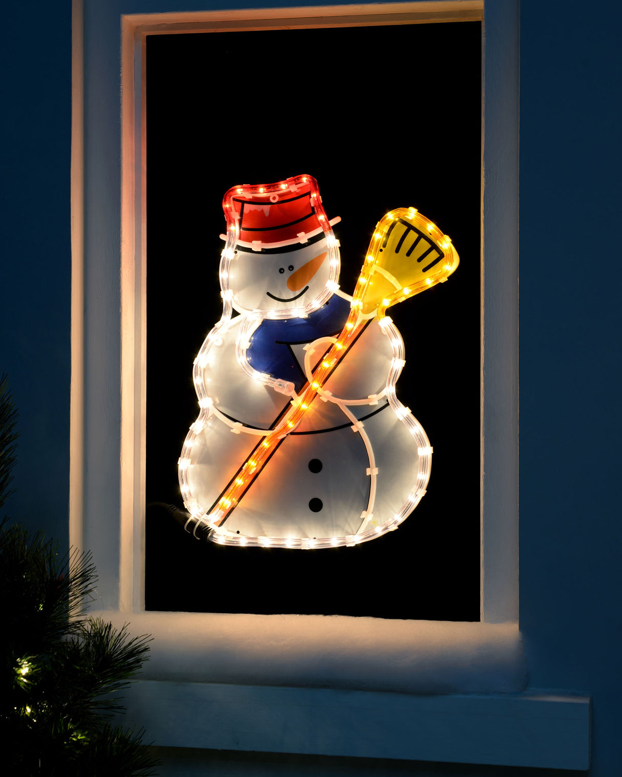 Snowman Rope Light Silhouette, 42 cm