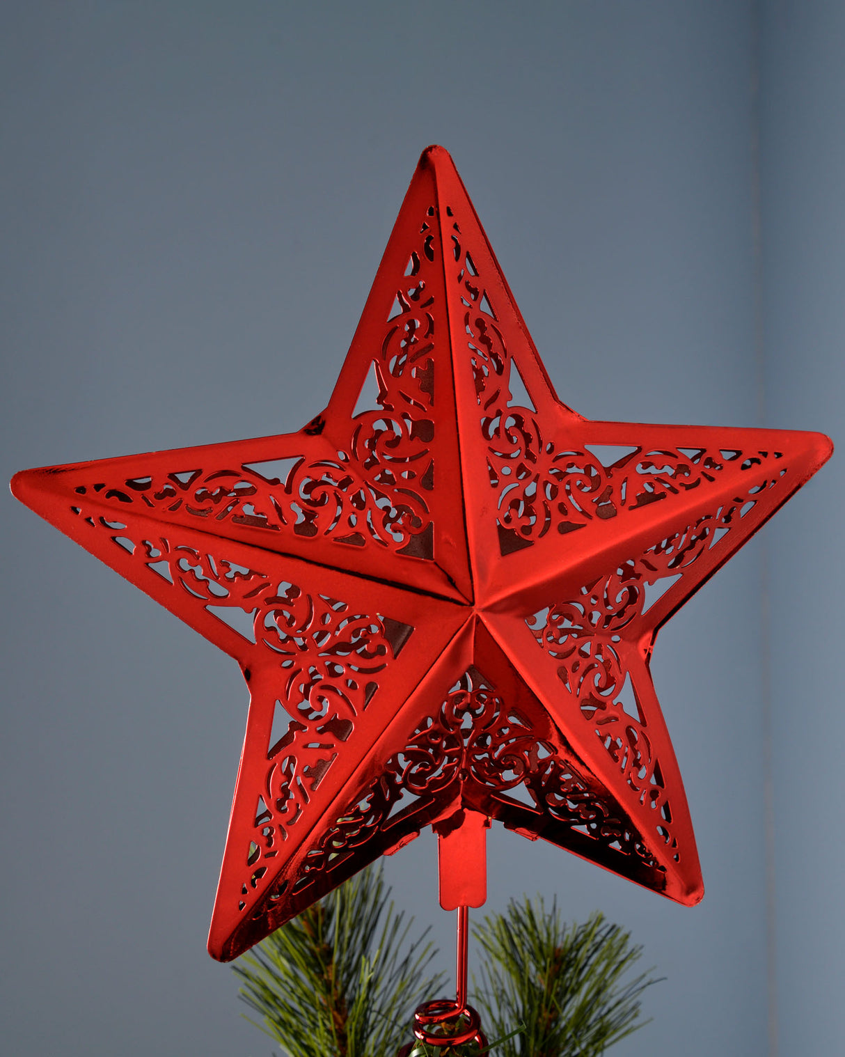 Star Christmas Tree Topper, Red, 30 cm