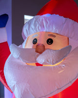 Pre-Lit Inflatable Animated Santa, 6 ft