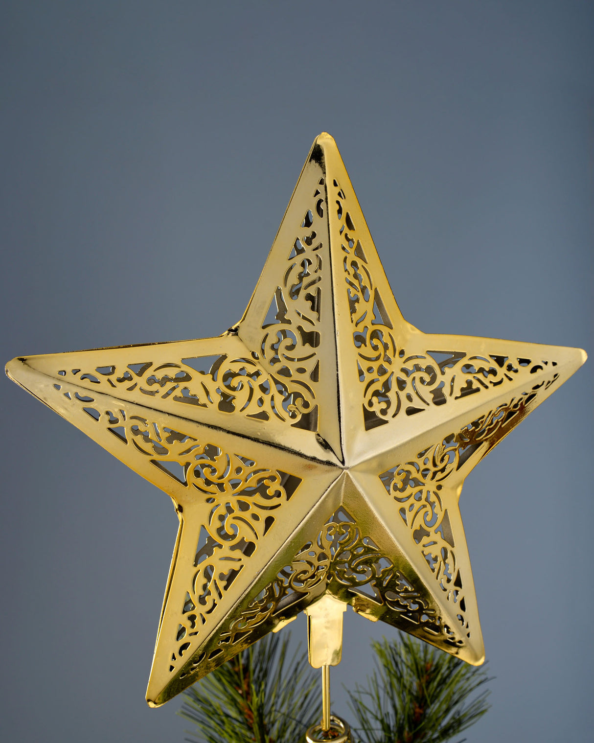 Star Christmas Tree Topper, Gold, 30 cm