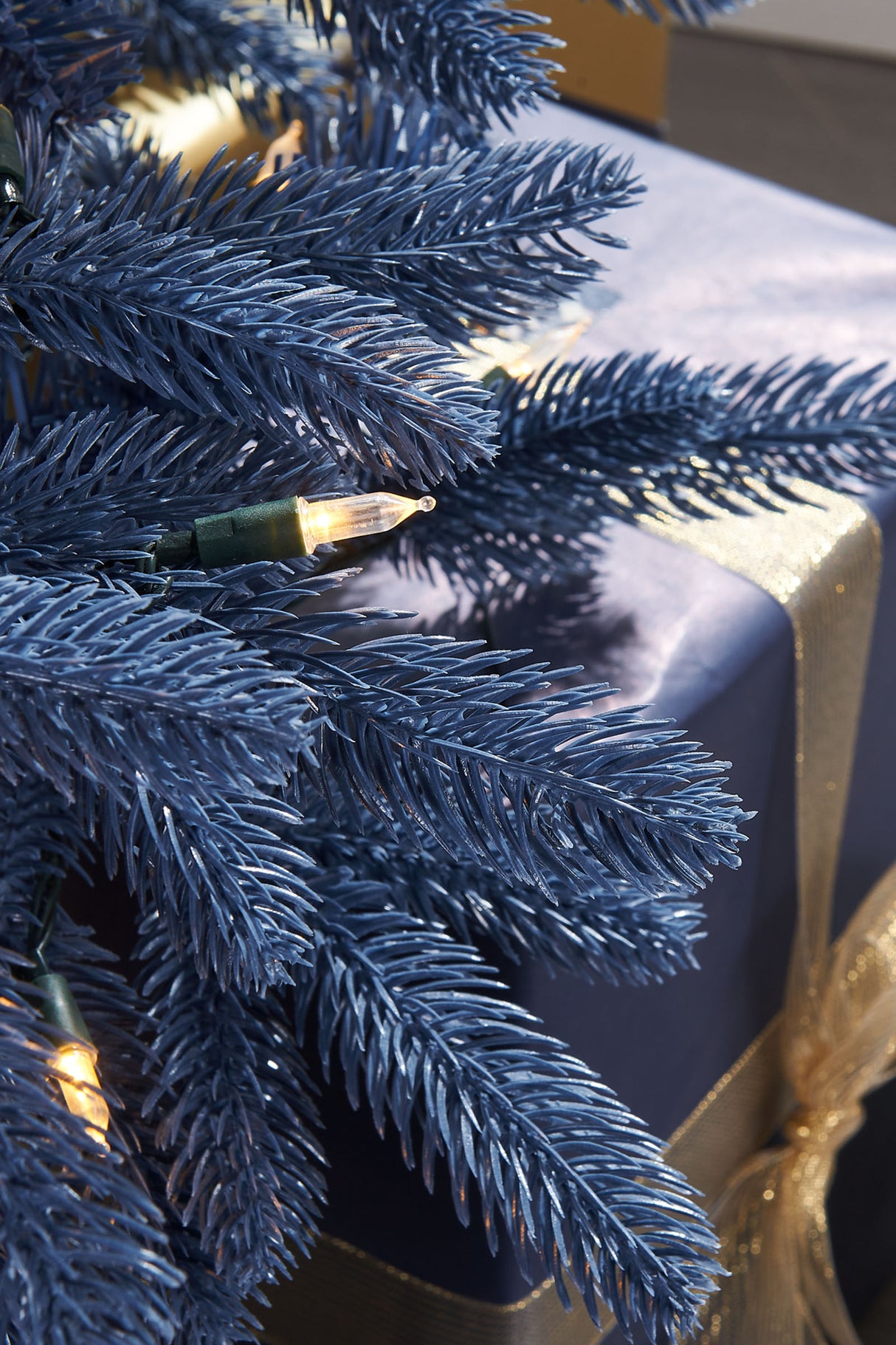 Pre-Lit Sapphire Blue Christmas Tree