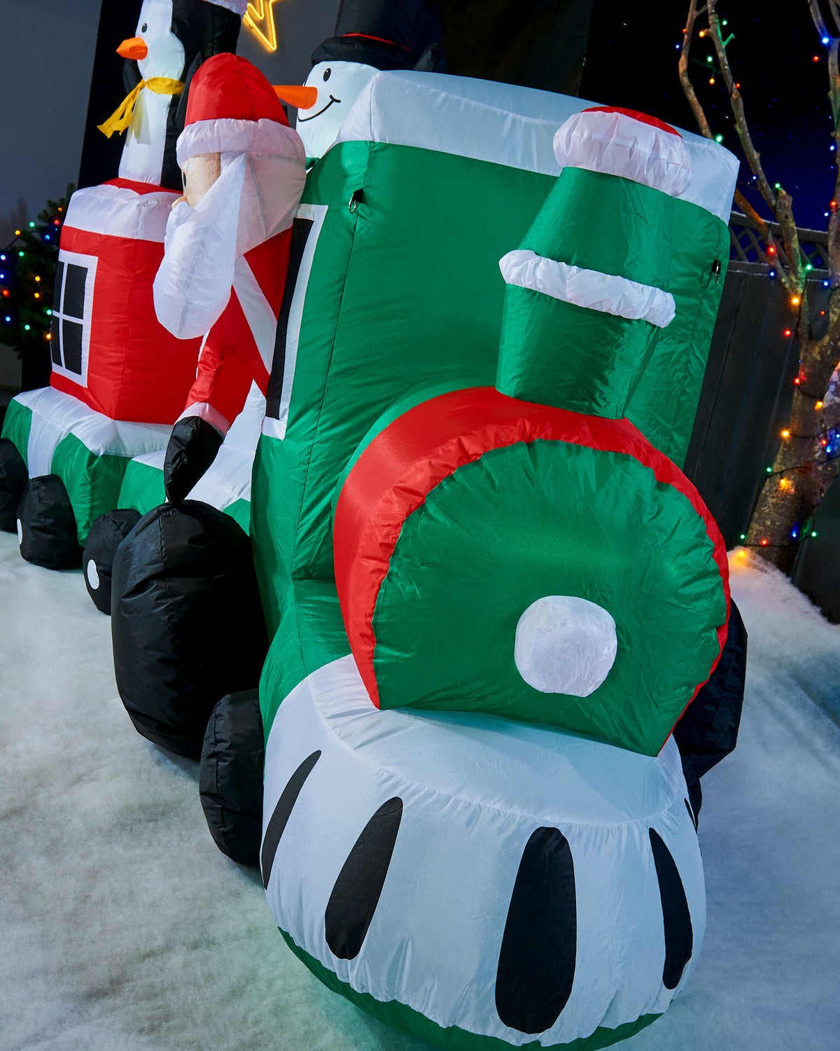 Pre-Lit Inflatable Train, 10.5 ft