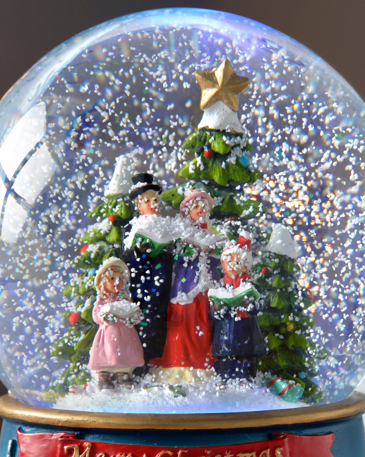 Colour Changing Carolers Snow Globe, 19 cm