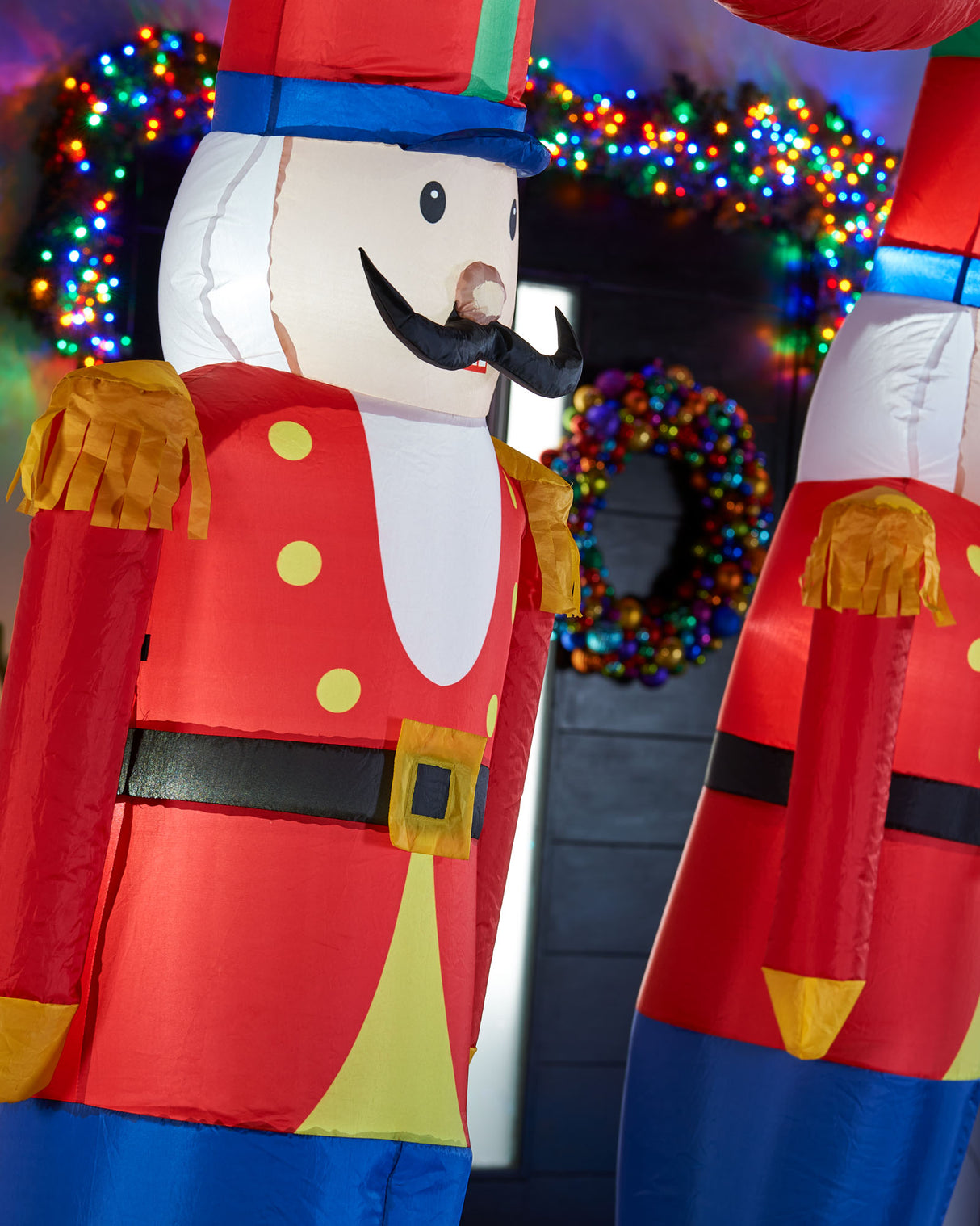 Pre-Lit Inflatable Nutcracker Arch, 8 ft