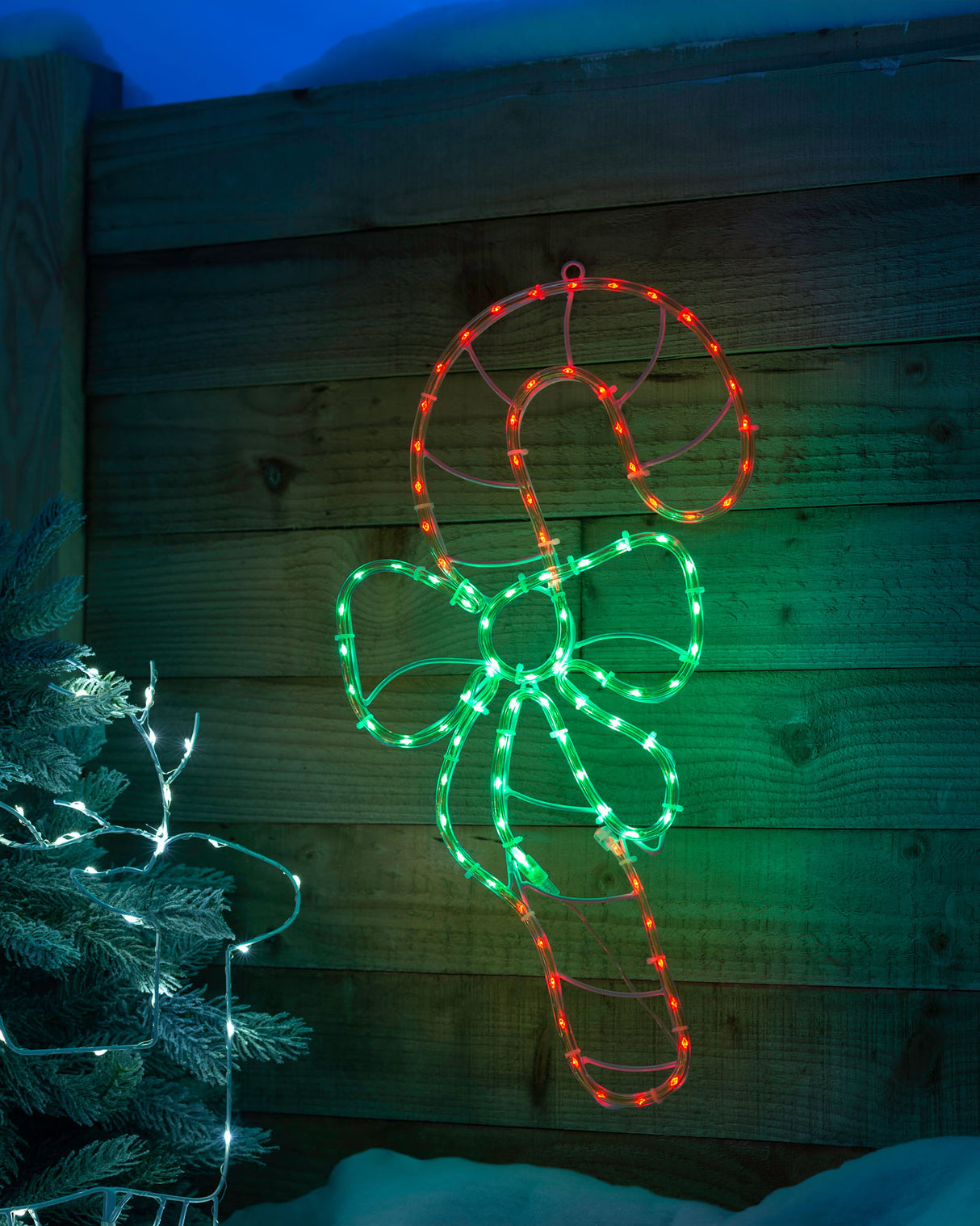 Candy Cane Rope Light Silhouette, 51 cm