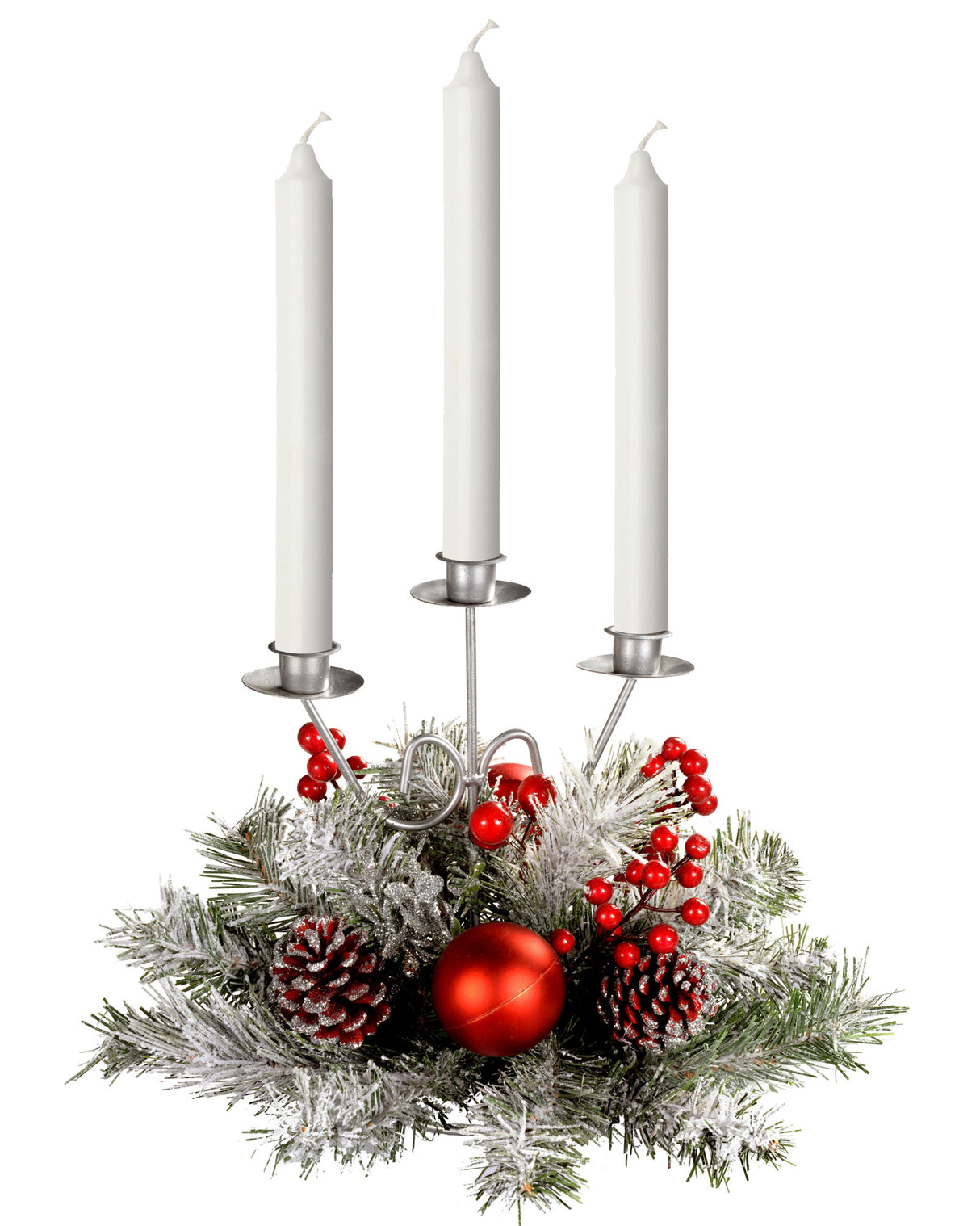 Triple Tape Decorated Candle Holder, Frosted