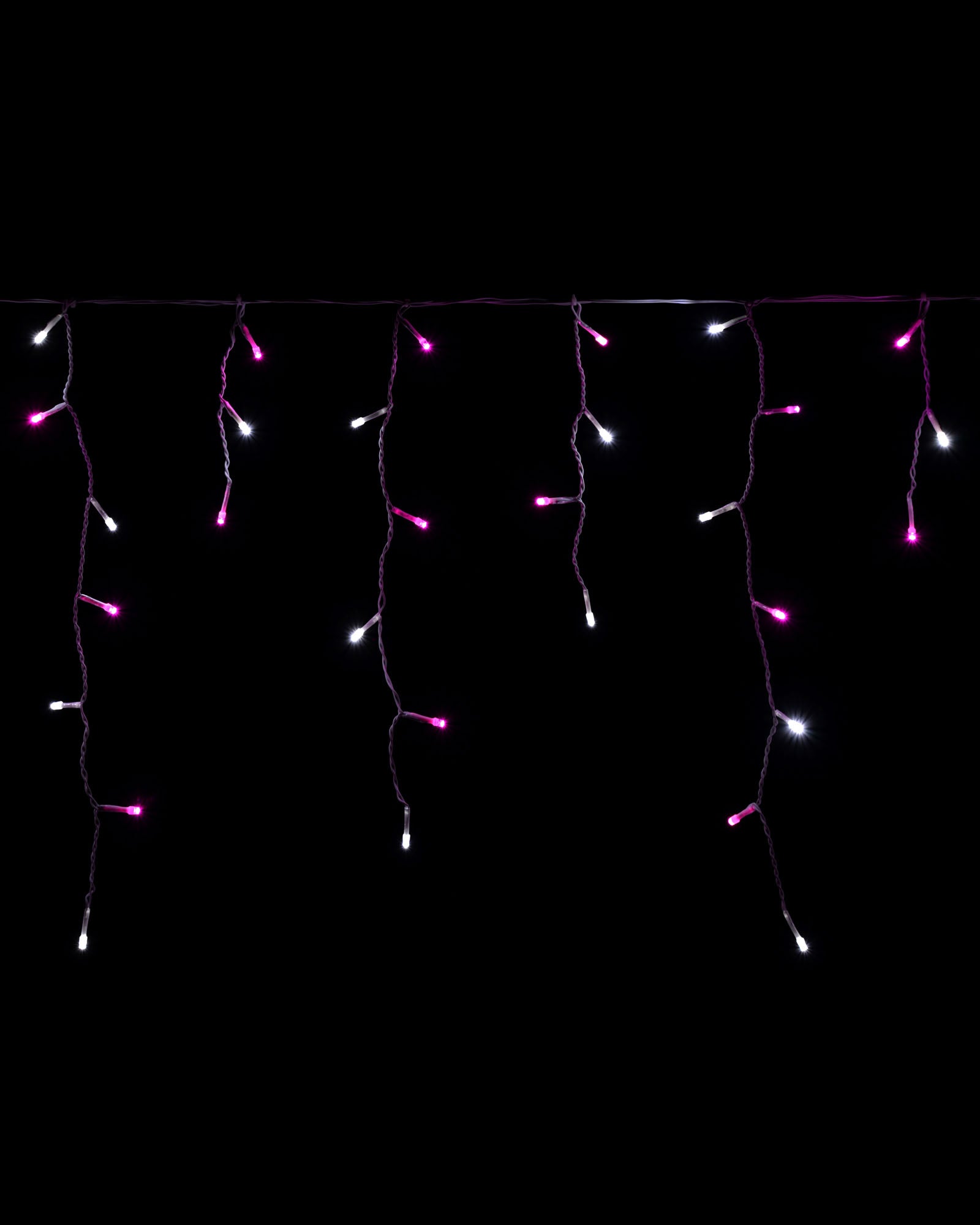 360 LED Icicle Lights, Pink/White, 8.8 m