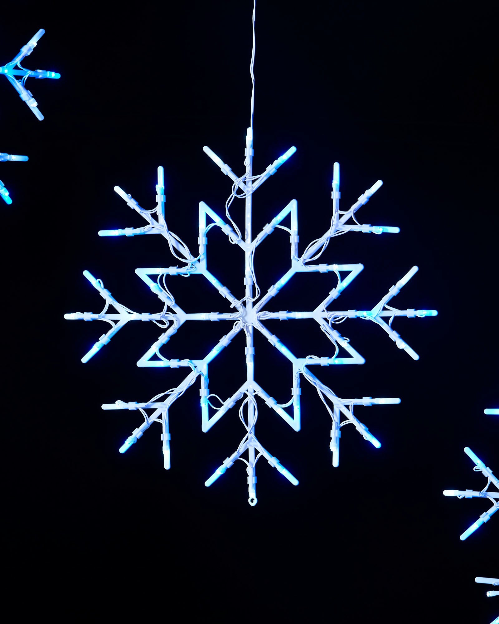 Pack of 2 Blue Snowflake Silhouettes, 36 cm