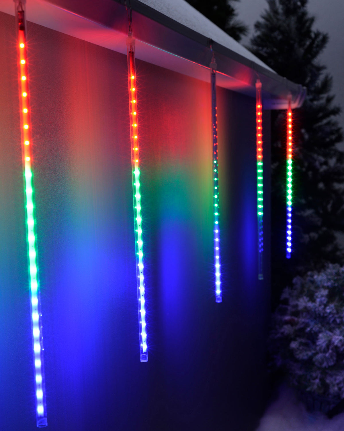 Set of 5 LED Meteor Shower Light String, 4 m