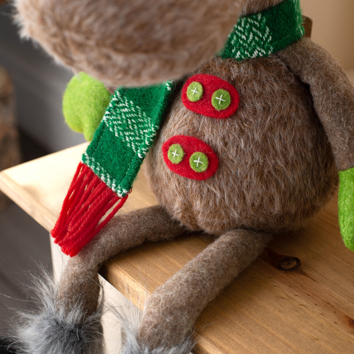 Sitting Reindeer Figurine, 52 cm